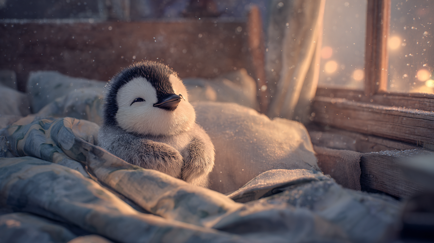 A little penguin taking a quiet moment